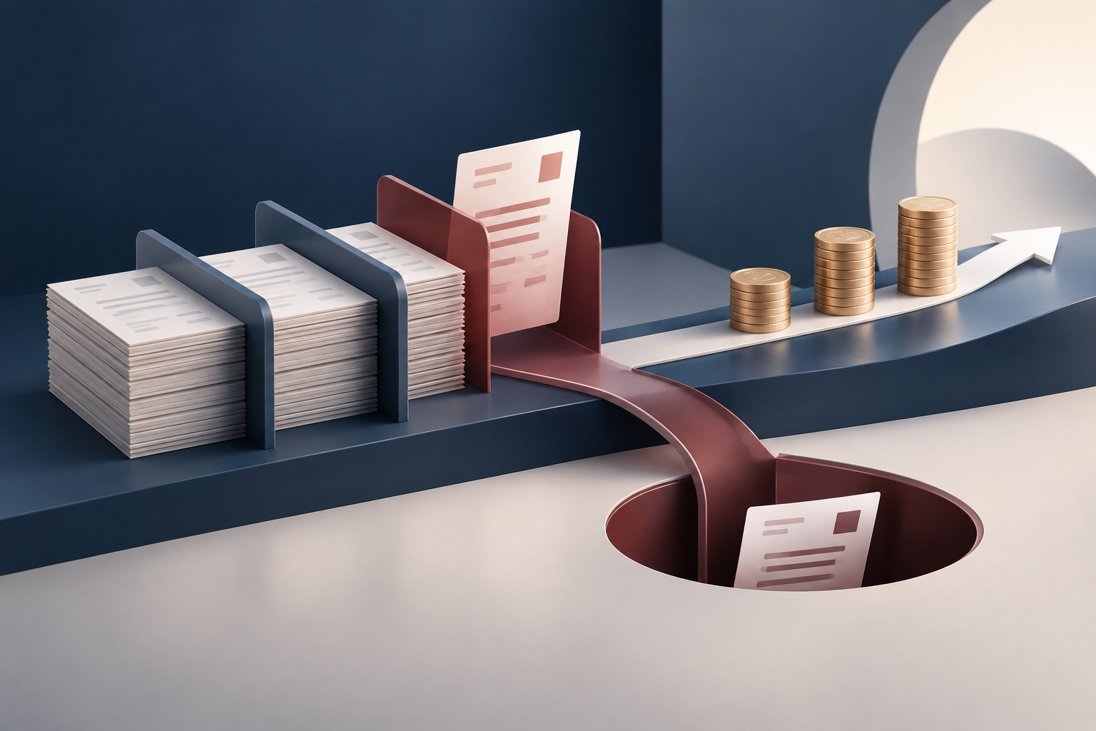 Responsable comptable examinant une facture contestée et ses justificatifs